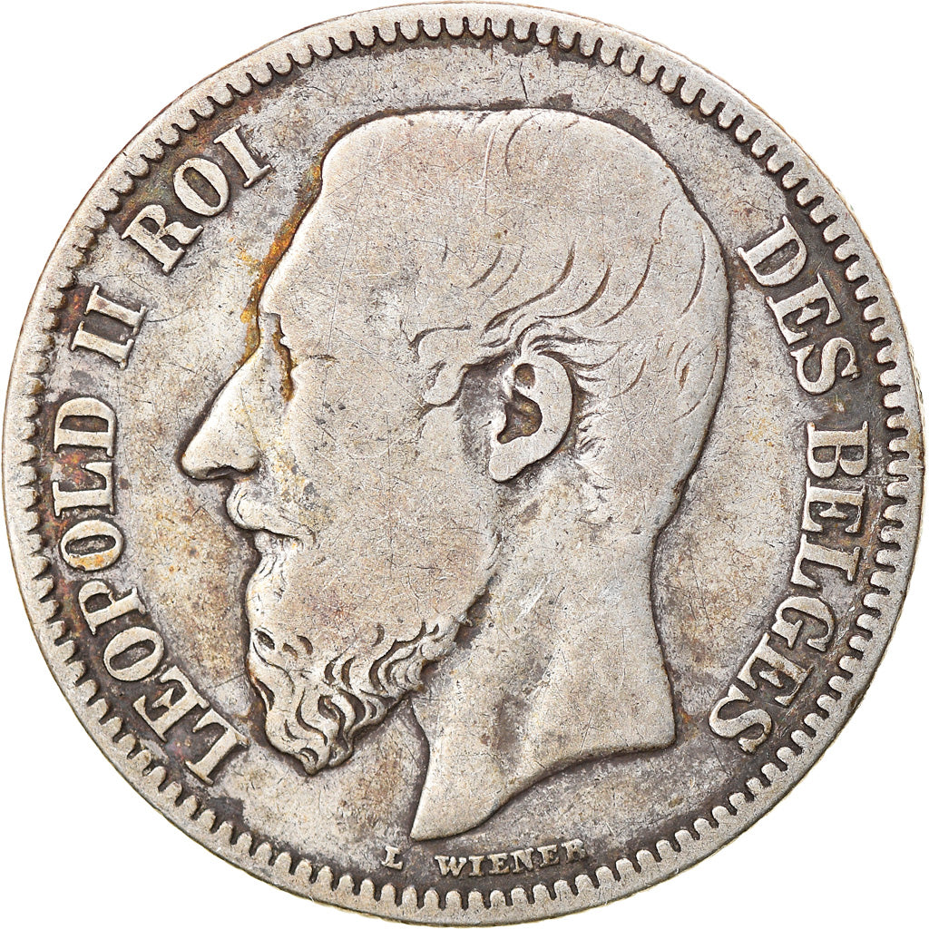 Coin, Belgium, Leopold II, 2 Francs, 2 Frank, 1867, VF(20-25), Silver, KM:30.1