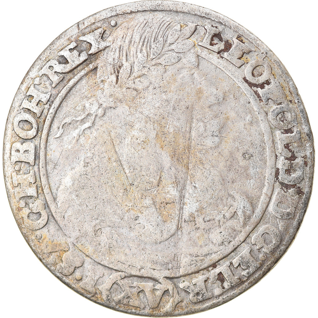 Monnaie, Etats allemands, SILESIA, Leopold I, 15 Kreuzer, 1662, Breslau, B+