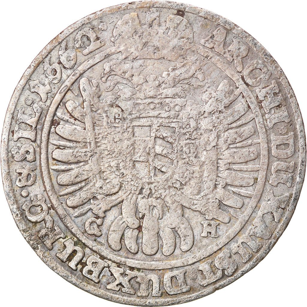 Monnaie, Etats allemands, SILESIA, Leopold I, 15 Kreuzer, 1662, Breslau, B+