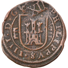 Moneta, Hiszpania, Philip IV, 12 Maravedis, 1641, VF(20-25), Miedź