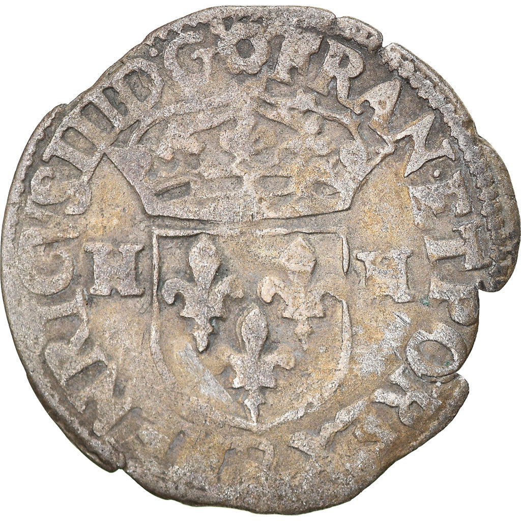 Moneda, Francia, Henri III, Douzain aux deux H, Uncertain date, Rouen, BC+