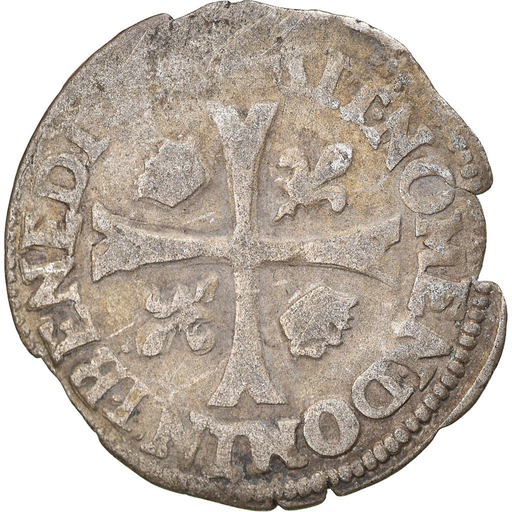 Moneda, Francia, Henri III, Douzain aux deux H, Uncertain date, Rouen, BC+