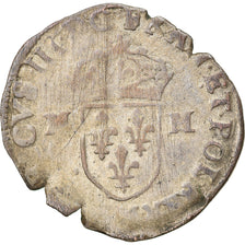 Moeda, França, Henri III, La Ligue, Douzain aux deux H, 1594, Toulouse