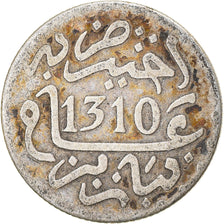 Monnaie, Maroc, Moulay al-Hasan I, 1/2 Dirham, 1892 / AH 1310, Paris, TB+