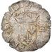 Monnaie, France, Henri III, Douzain aux deux H, 1577, Angers, Rare, TB+, Billon