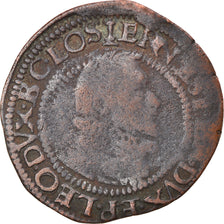 Moeda, Bélgica, Ernest of Bavaria, 12 Sols, 1584, Liege, VF(20-25), Cobre