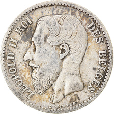 Coin, Belgium, Leopold II, Franc, 1867, VF(30-35), Silver, KM:28.1