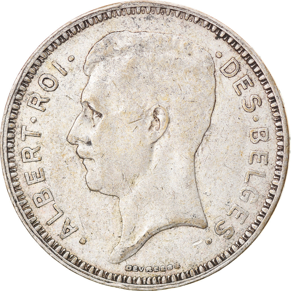 Coin, Belgium, 20 Francs, 20 Frank, 1934, VF(30-35), Silver, KM:103.1