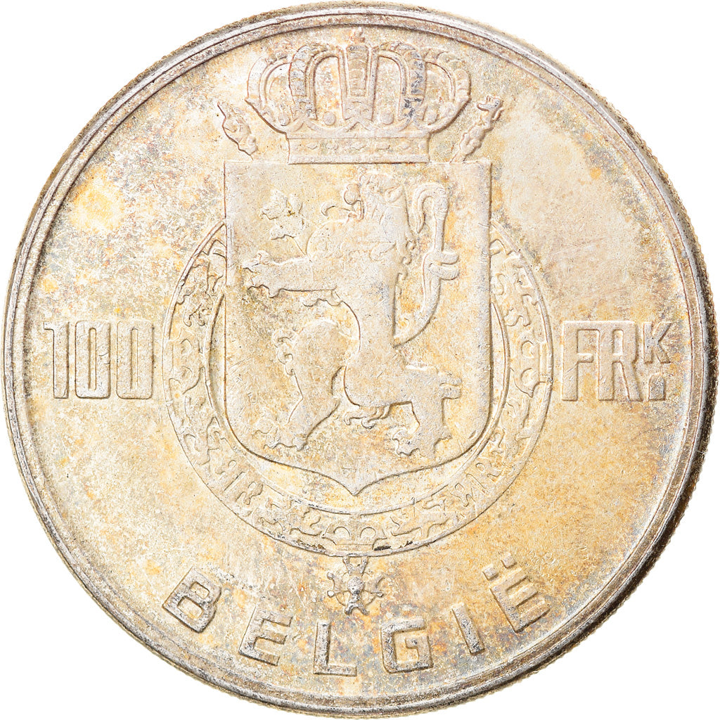 Coin, Belgium, 100 Francs, 100 Frank, 1949, EF(40-45), Silver, KM:139.1