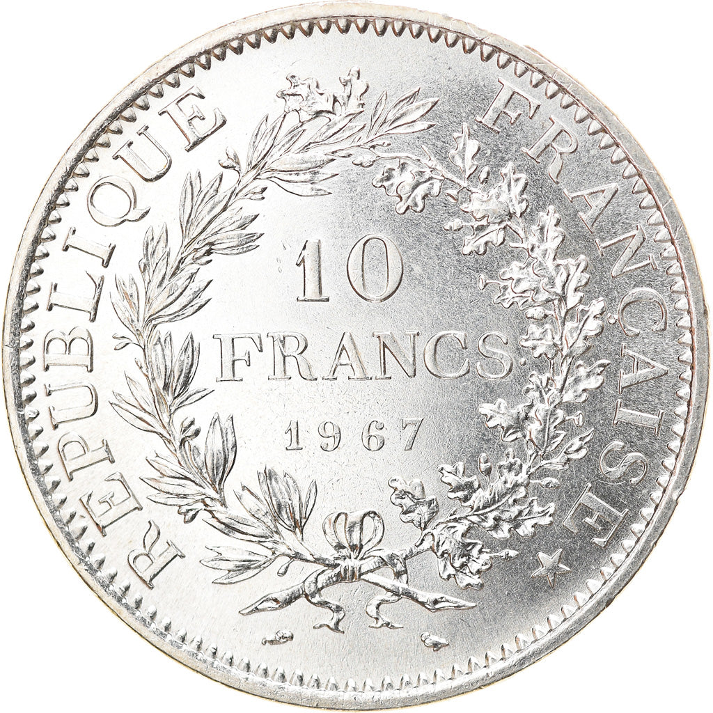 Coin, France, Hercule, 10 Francs, 1967, Paris, Avec accent, MS(64), Silver