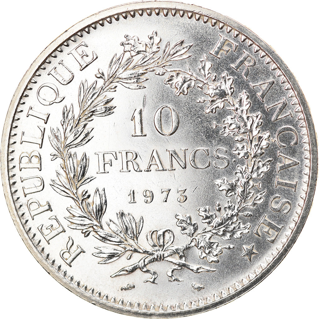 Coin, France, Hercule, 10 Francs, 1973, Paris, MS(64), Silver, KM:932