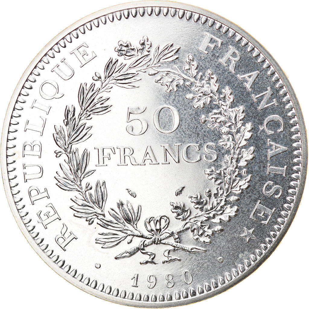 Monnaie, France, Hercule, 50 Francs, 1980, Paris, FDC, FDC, Argent, Gadoury:882