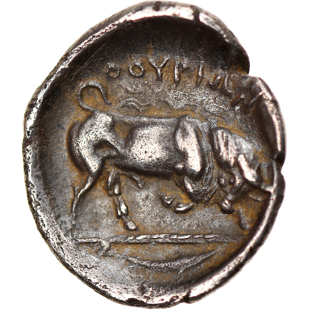 Coin, Lucania, Thourioi, Triobol, 400-350 BC, EF(40-45), Silver, HN Italy:1806