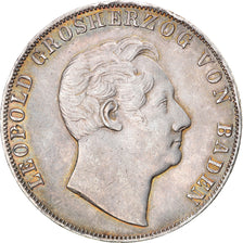 Moneta, Stati tedeschi, BADEN, Leopold I, 2 Gulden, 1846, BB+, Argento, KM:222