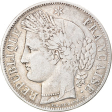 Moneta, Francia, Cérès, 5 Francs, 1849, Paris, MB+, Argento, KM:761.1
