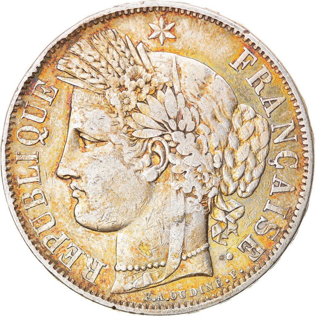 Coin, France, Cérès, 5 Francs, 1849, Paris, VF(30-35), Silver, KM:761.1