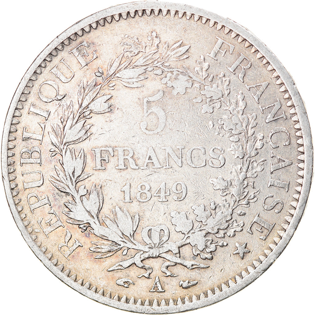 Coin, France, Hercule, 5 Francs, 1849, Paris, VF(30-35), Silver, KM:756.1