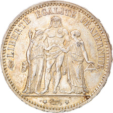 Moeda, França, Hercule, 5 Francs, 1873, Paris, MS(60-62), Prata, KM:820.1