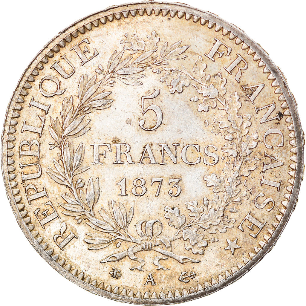Coin, France, Hercule, 5 Francs, 1873, Paris, MS(60-62), Silver, KM:820.1