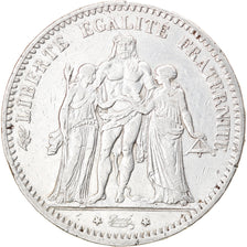 Moneta, Francia, Hercule, 5 Francs, 1877, Bordeaux, BB, Argento, KM:820.2