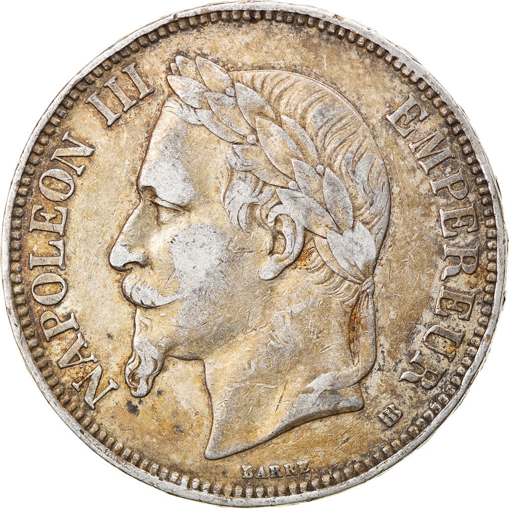 Coin, France, Napoleon III, 5 Francs, 1869, Strasbourg, VF(30-35), Silver