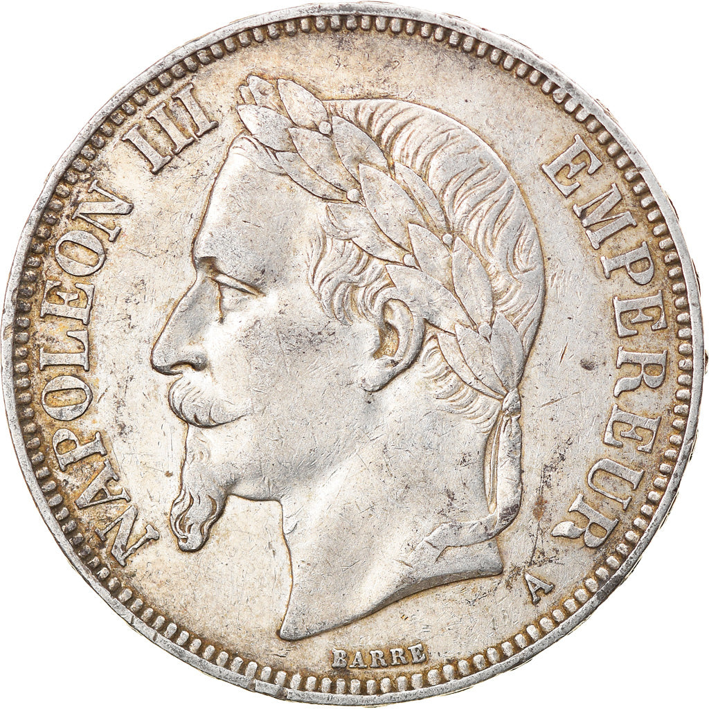 Coin, France, Napoleon III, 5 Francs, 1870, Paris, EF(40-45), Silver, KM:799.1