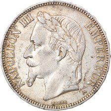 Coin, France, Napoleon III, 5 Francs, 1870, Paris, EF(40-45), Silver, KM:799.1