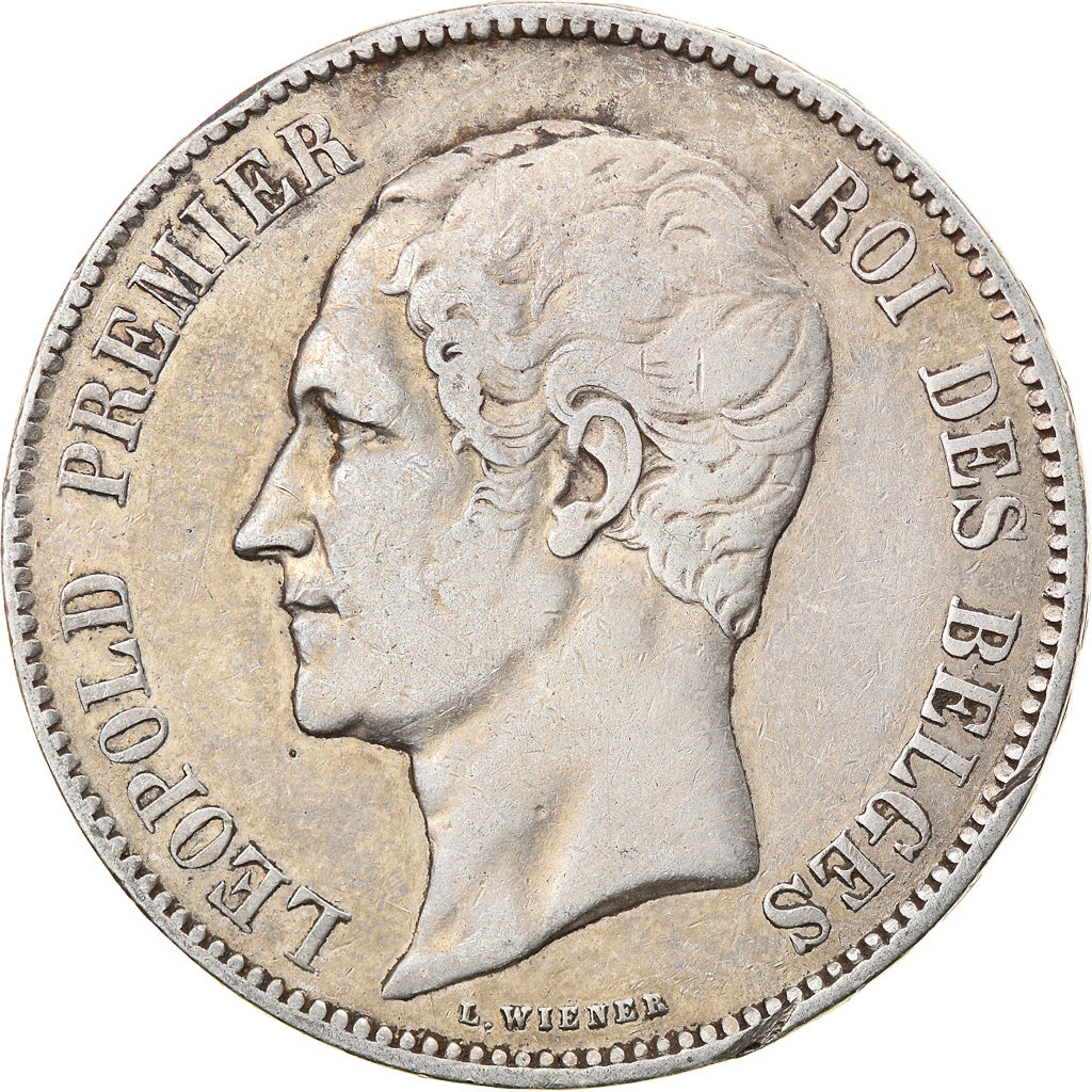 Coin, Belgium, Leopold I, 5 Francs, 5 Frank, 1851, VF(30-35), Silver, KM:17