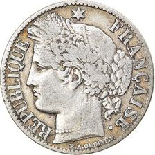 Coin, France, Cérès, Franc, 1871, Paris, VF(30-35), Silver, KM:822.1