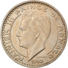 Coin, Monaco, Rainier III, 100 Francs, Cent, 1950, AU(55-58), Copper-nickel
