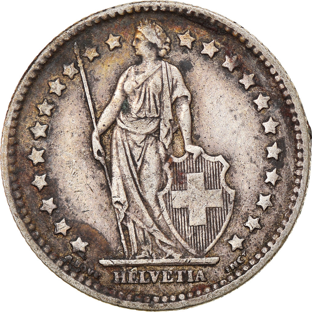 Coin, Switzerland, Franc, 1907, Bern, EF(40-45), Silver, KM:24