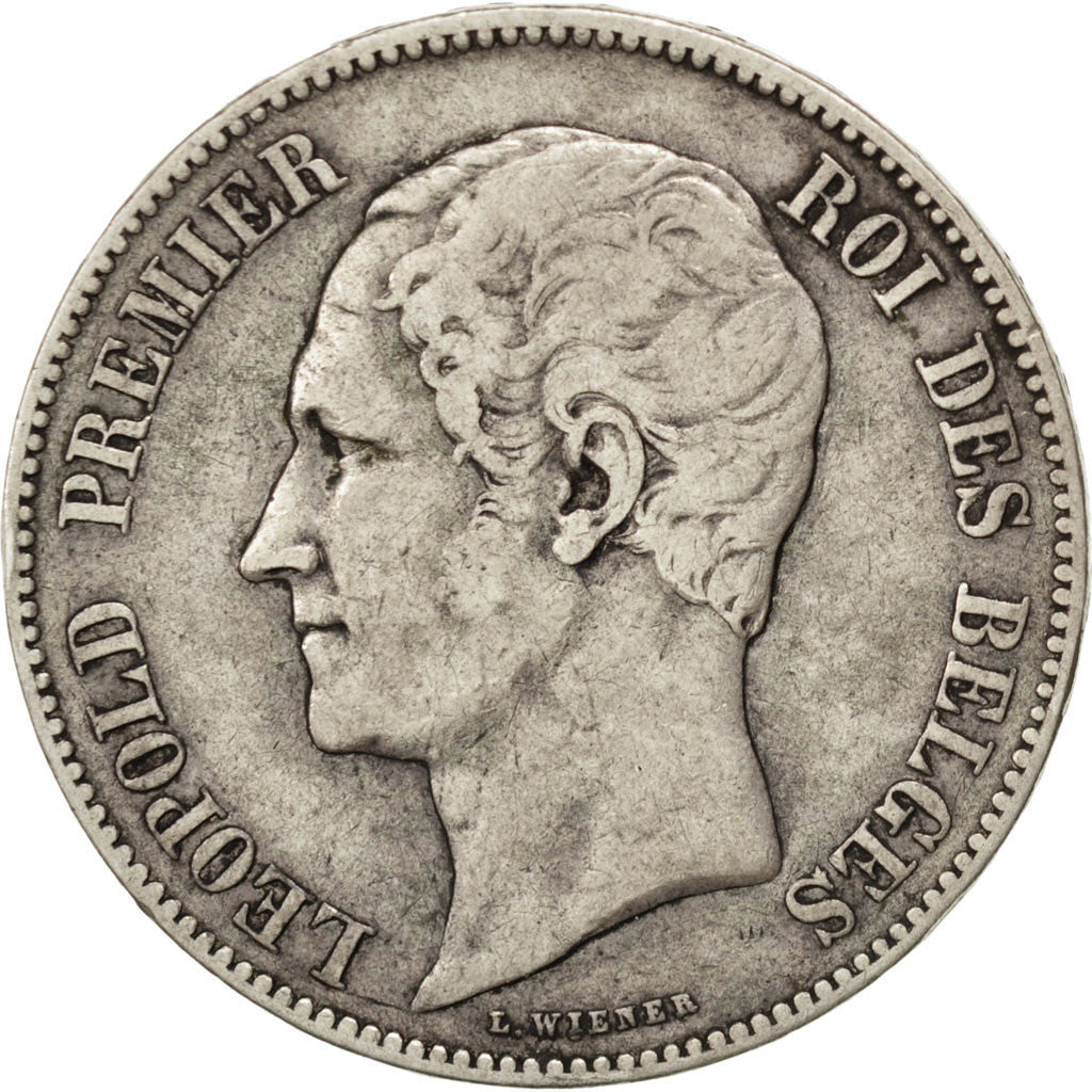 Coin, Belgium, Leopold I, 5 Francs, 5 Frank, 1851, VF(30-35), Silver, KM:17