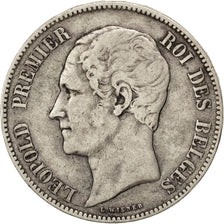 Coin, Belgium, Leopold I, 5 Francs, 5 Frank, 1851, VF(30-35), Silver, KM:17