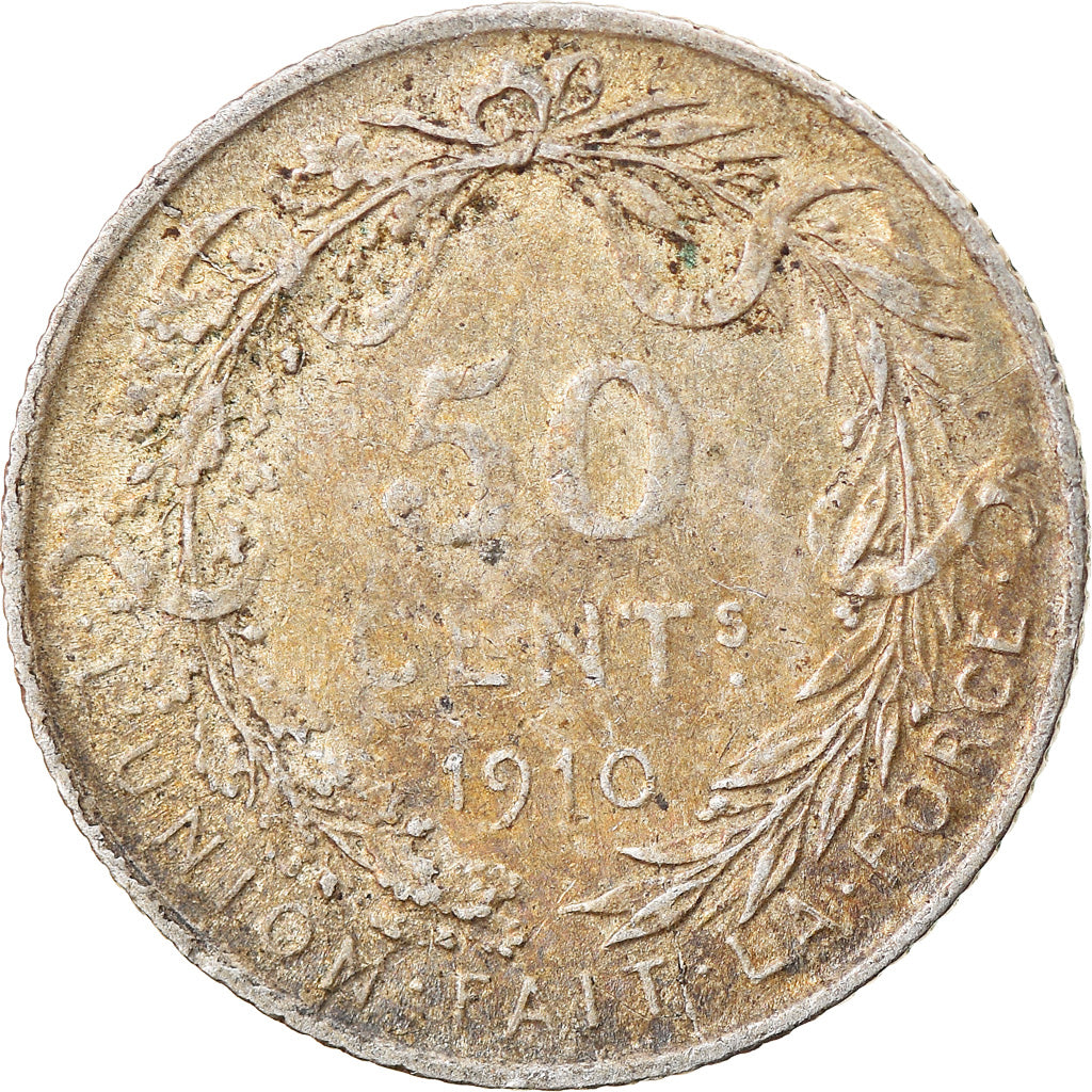 Coin, Belgium, 50 Centimes, 1910, VF(30-35), Silver, KM:70