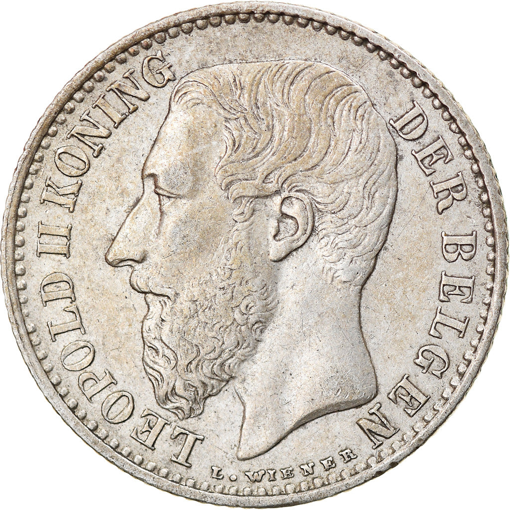 Coin, Belgium, Leopold II, Franc, 1886, EF(40-45), Silver, KM:29.1