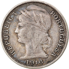 Coin, Portugal, 20 Centavos, 1916, VF(20-25), Silver, KM:562