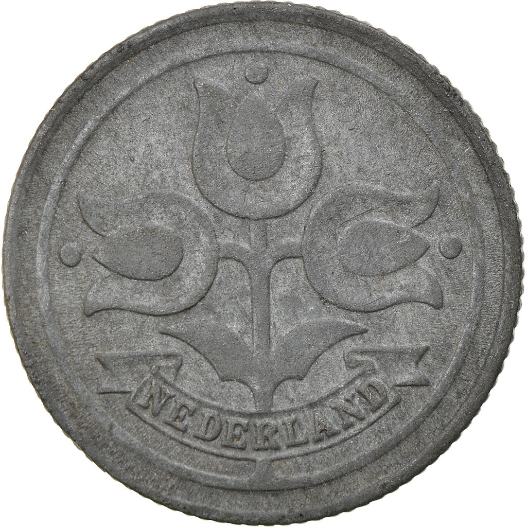 Coin, Netherlands, Wilhelmina I, 10 Cents, 1942, AU(50-53), Zinc, KM:173