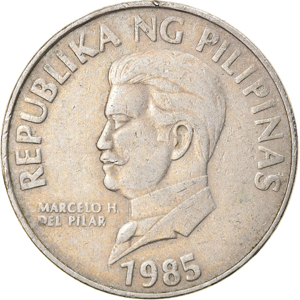 Coin, Philippines, 50 Sentimos, 1985, EF(40-45), Copper-nickel, KM:242.1