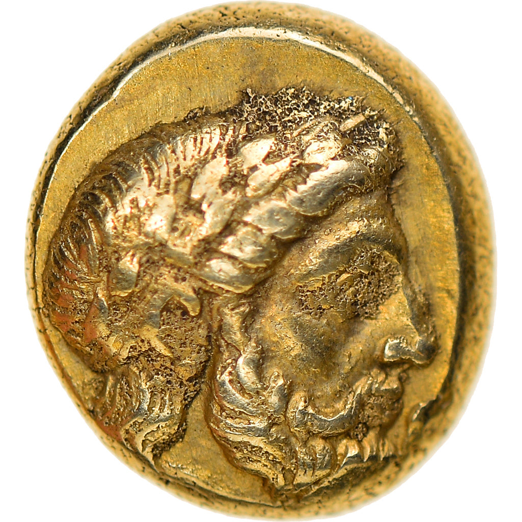 Coin, Lesbos, Mytilene, Hekte, 377-326 BC, AU(50-53), Electrum, HGC:6-1027