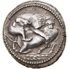 Coin, Macedonia, Akanthos, Tetradrachm, 470-430 BC, AU(50-53), Silver