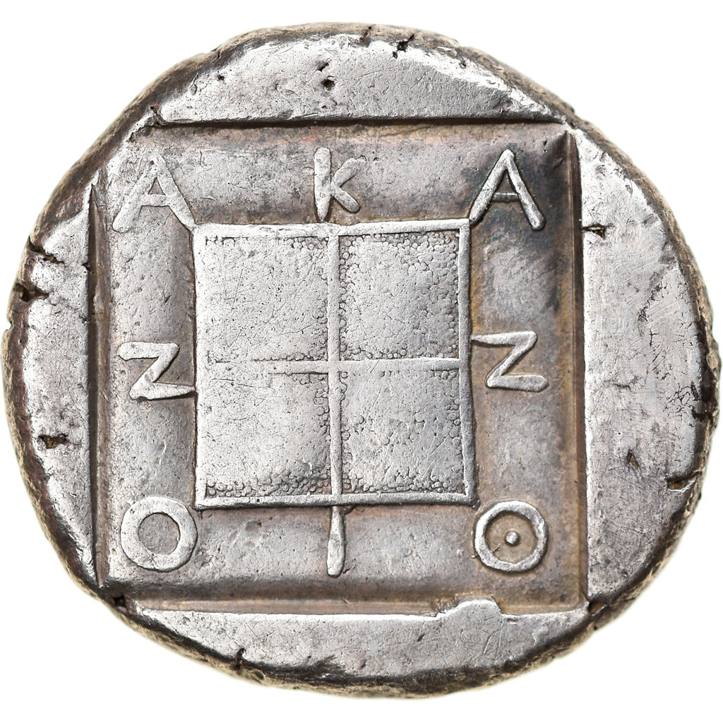 Coin, Macedonia, Akanthos, Tetradrachm, 470-430 BC, AU(50-53), Silver