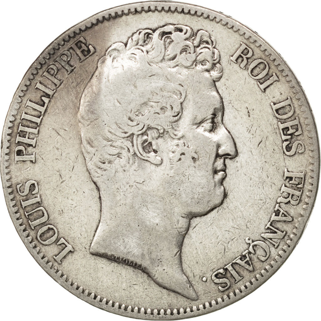 FRANCE, Louis-Philippe, 5 Francs, 1830, Paris, KM #737.1, VG(8-10), Silver,...