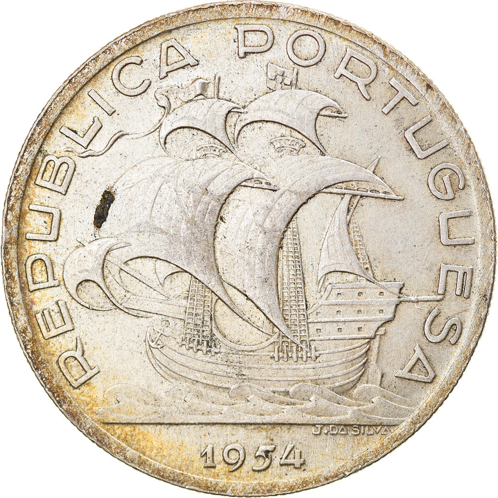 Monnaie, Portugal, 10 Escudos, 1954, SUP, Argent, KM:586