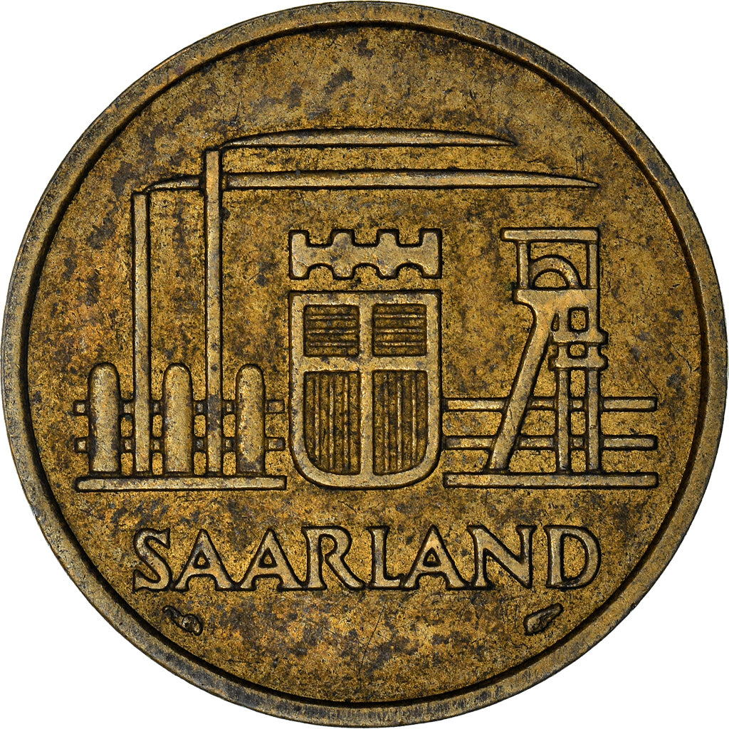 Monnaie, SAARLAND, 50 Franken, 1954, Paris, TTB, Aluminum-Bronze, KM:3