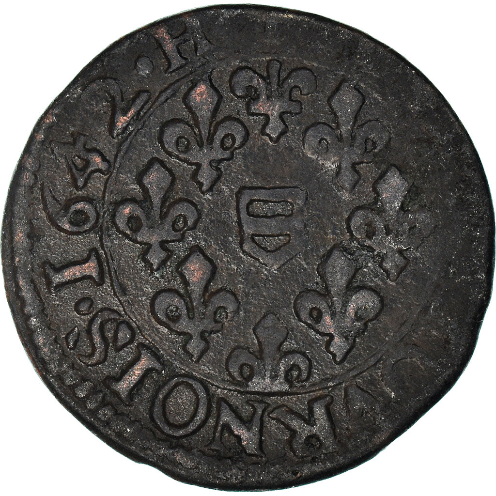 Monnaie, France, Berry, Maximilien III François, Double Tournois, 1642