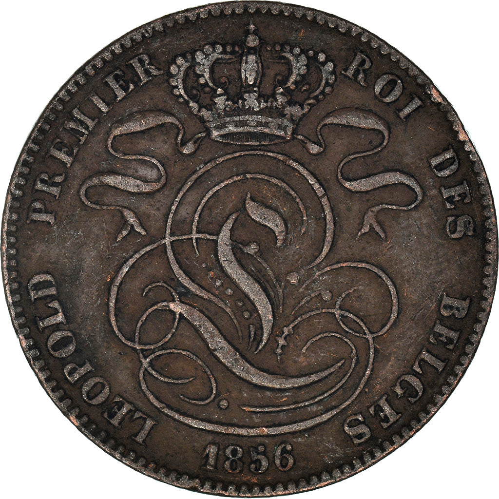 Coin, Belgium, Leopold I, 5 Centimes, 1856, EF(40-45), Copper, KM:5.1