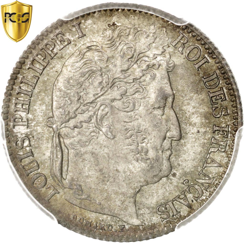 FRANCE, Louis-Philippe, Franc, 1835, Paris, KM #748.1, graded, PCGS, MS(64),...