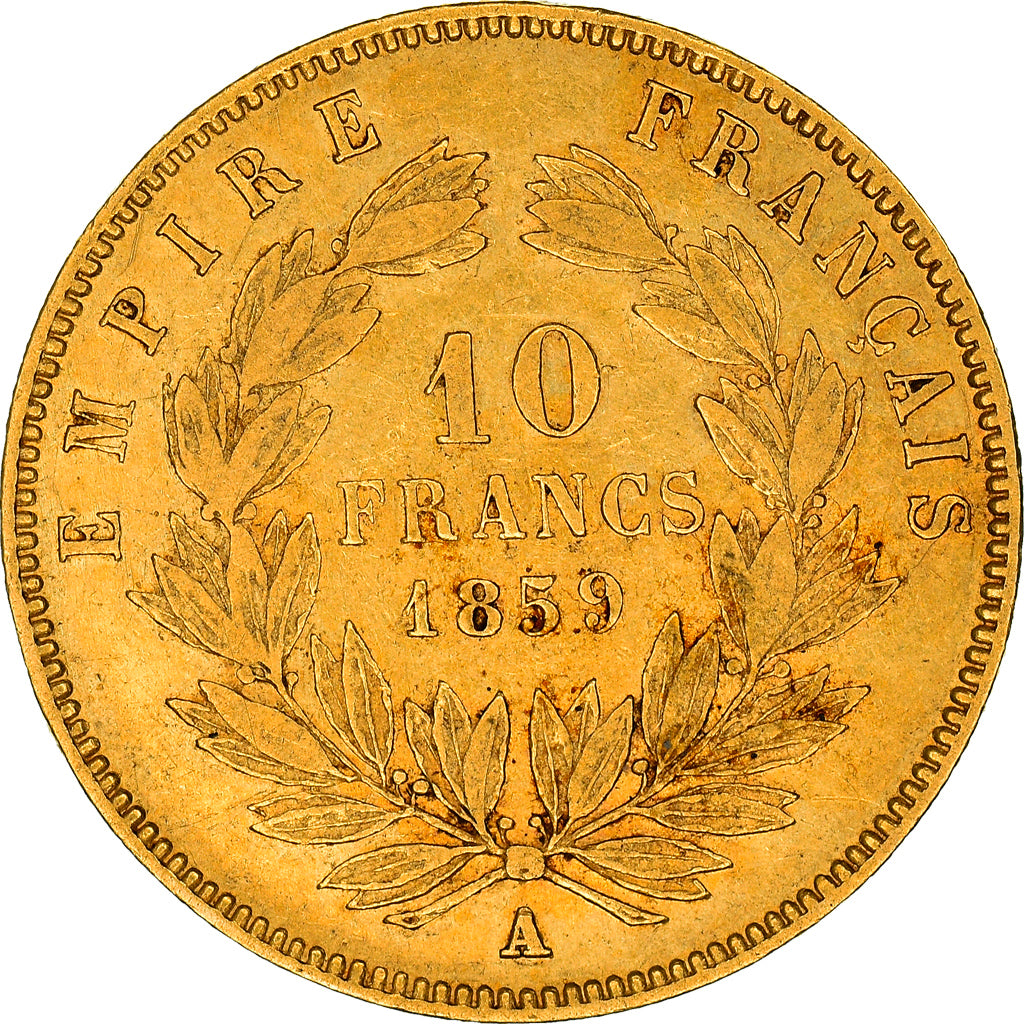 Monnaie, France, Napoleon III, 10 Francs, 1859, Paris, TB+, Or, Gadoury:1014