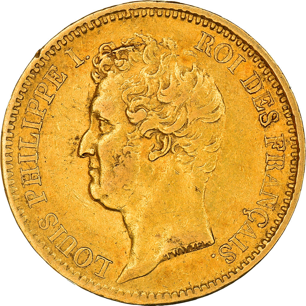 Moeda, França, Louis-Philippe, 20 Francs, 1831, Paris, VF(30-35), Dourado