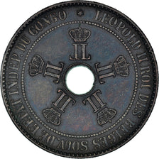 Coin, CONGO FREE STATE, Leopold II, 10 Centimes, 1888, AU(50-53), Copper, KM:4